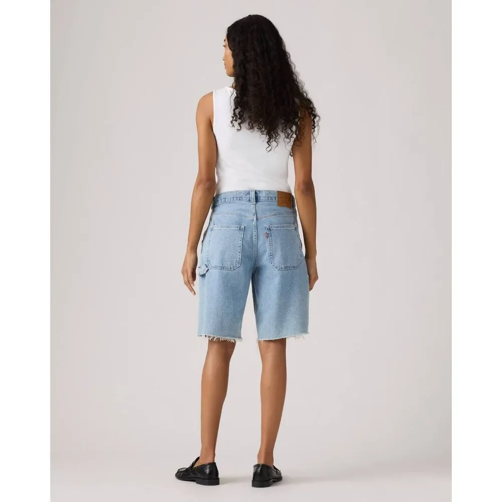 LEVI NWT 26 baggy dad jorts utility shorts high rise shorts baggy medium wash